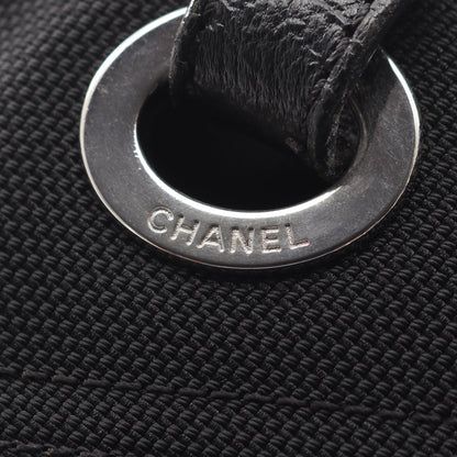 パリビアリッツMM ハンドバッグ トートバッグ コーティングキャンバス レザー ブラック シルバー金具 シャネル バッグ CHANEL