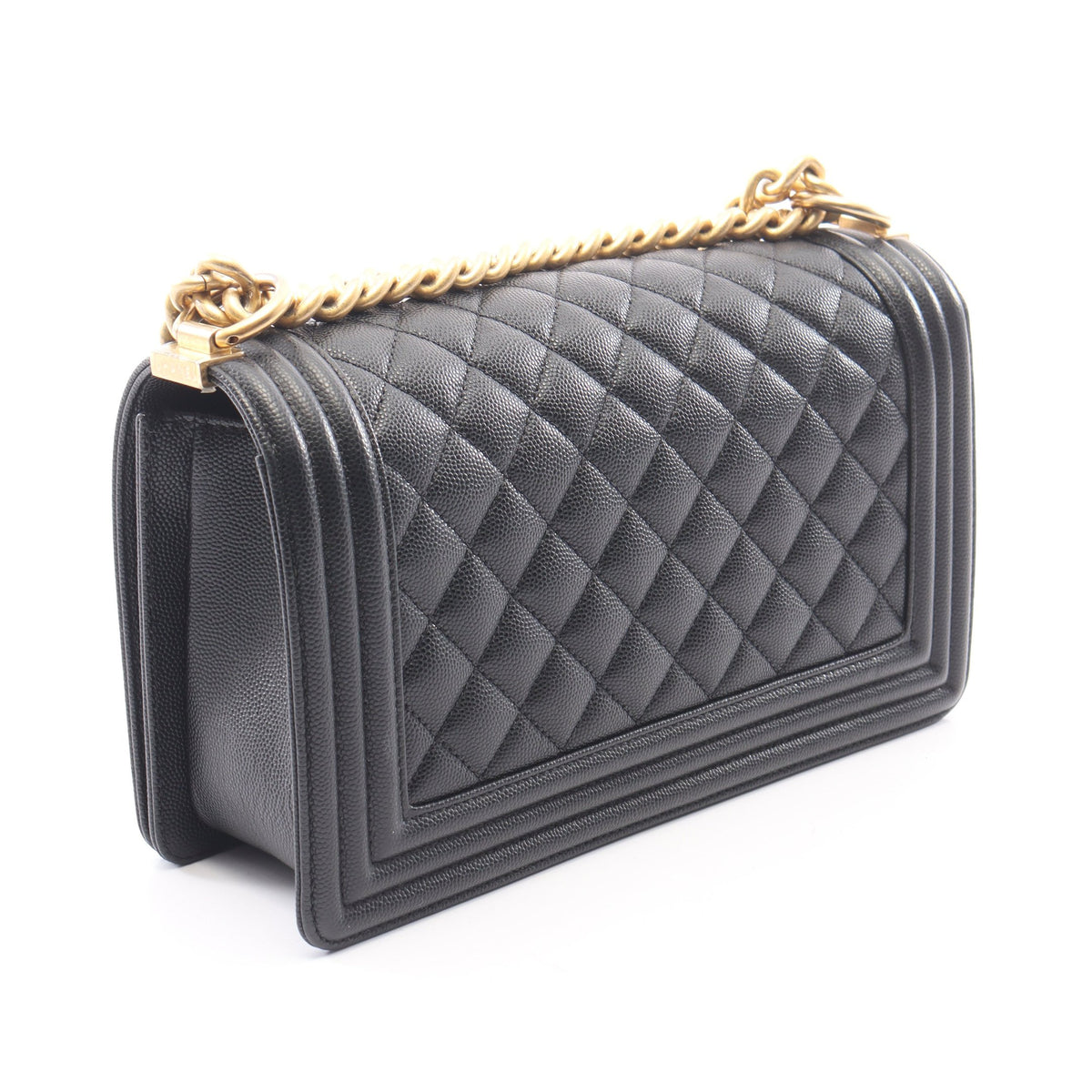 ボーイシャネル チェーンショルダーバッグ キャビアスキン ブラック ゴールド金具 シャネル バッグ CHANEL