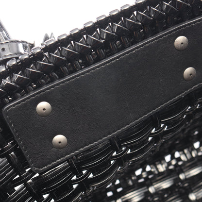 BISTRO XS ビストロ バスケットバッグ 2WAY ハンドバッグ トートバッグ エナメル ブラック バレンシアガ バッグ BALENCIAGA