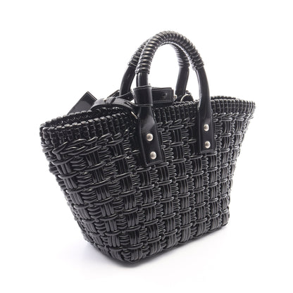 BISTRO XS ビストロ バスケットバッグ 2WAY ハンドバッグ トートバッグ エナメル ブラック バレンシアガ バッグ BALENCIAGA