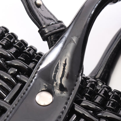 BISTRO XS ビストロ バスケットバッグ 2WAY ハンドバッグ トートバッグ エナメル ブラック バレンシアガ バッグ BALENCIAGA