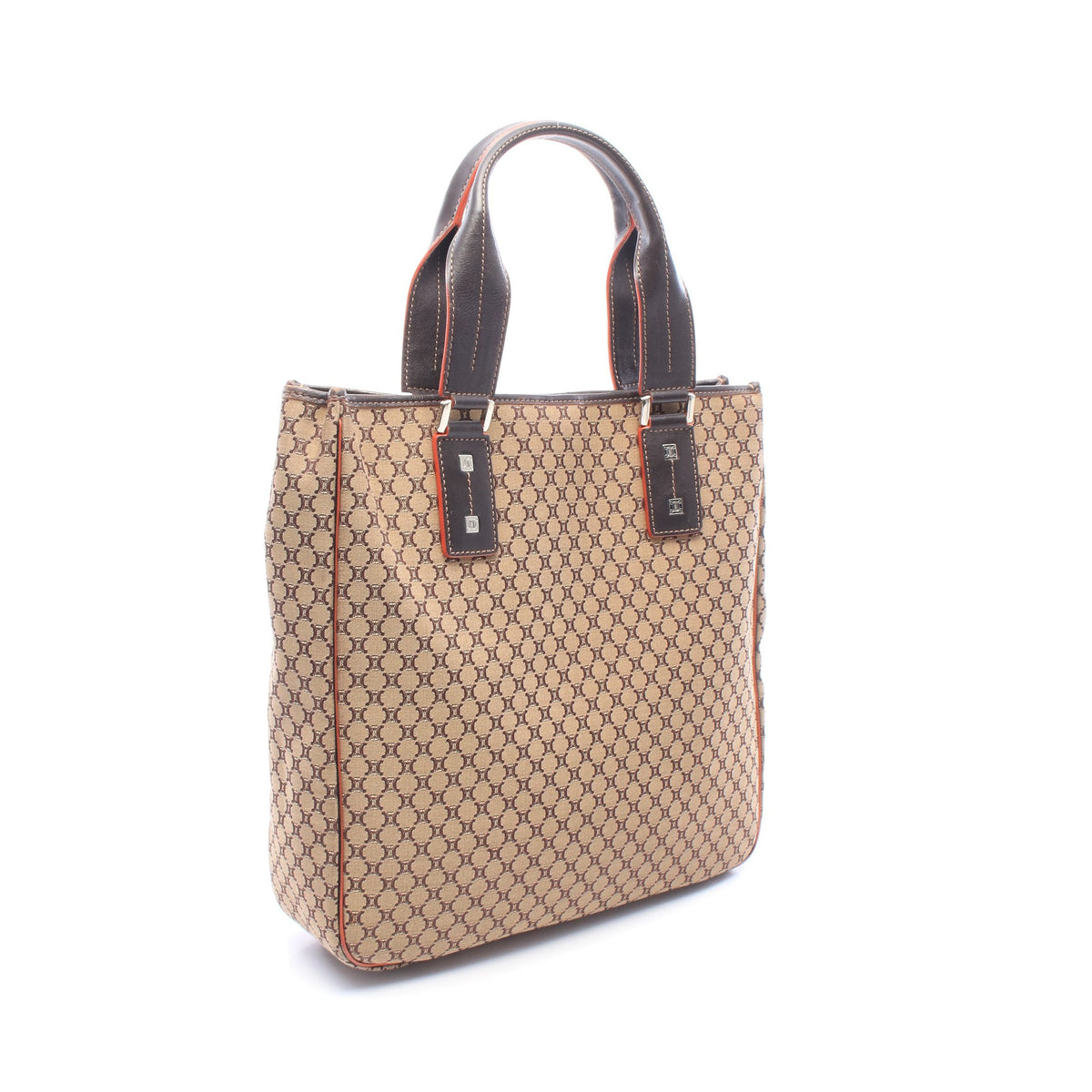 マカダム ハンドバッグ トートバッグ キャンバス レザー ベージュ ブラウン セリーヌ バッグ CELINE