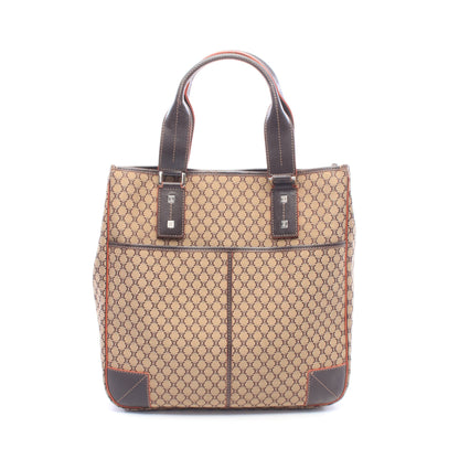 マカダム ハンドバッグ トートバッグ キャンバス レザー ベージュ ブラウン セリーヌ バッグ CELINE