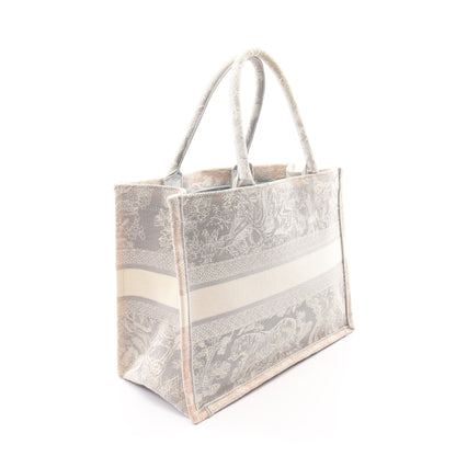 BOOK TOTE ブックトート ミディアム トワル ドゥ ジュイ ハンドバッグ トートバッグ キャンバス アイボリー グレー クリスチャンディオール