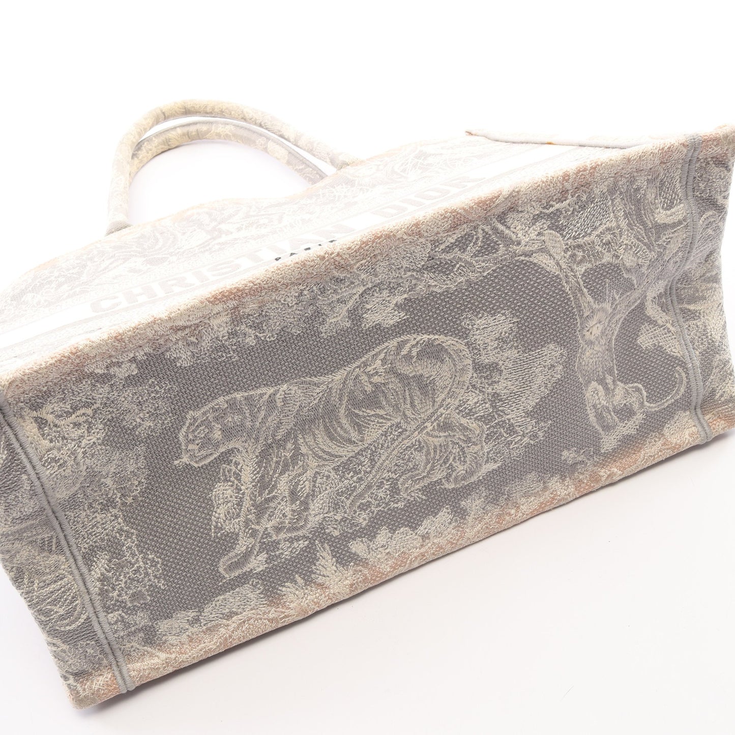 BOOK TOTE ブックトート ミディアム トワル ドゥ ジュイ ハンドバッグ トートバッグ キャンバス アイボリー グレー クリスチャンディオール