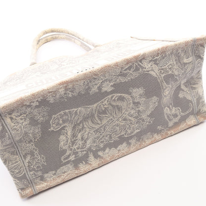BOOK TOTE ブックトート ミディアム トワル ドゥ ジュイ ハンドバッグ トートバッグ キャンバス アイボリー グレー クリスチャンディオール