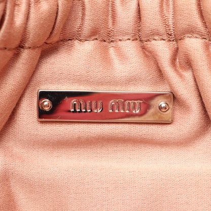 マテラッセ ナッパクリスタル 2WAY ショルダーバッグ レザー レッド ミュウミュウ バッグ miu miu