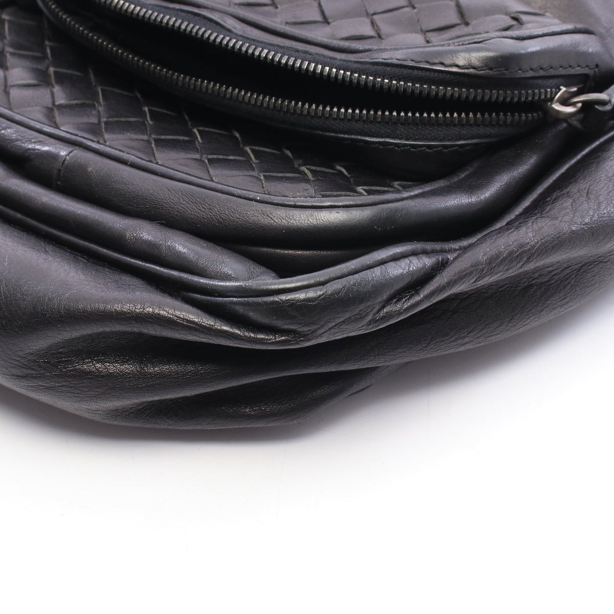 イントレチャート ハンドバッグ トートバッグ ラムスキン ブラック ボッテガヴェネタ バッグ BOTTEGA VENETA
