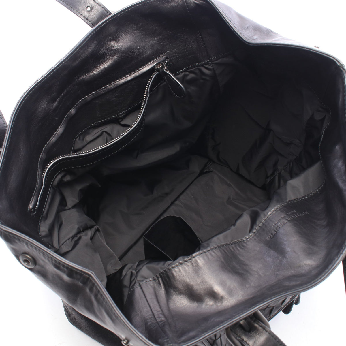 イントレチャート ハンドバッグ トートバッグ ラムスキン ブラック ボッテガヴェネタ バッグ BOTTEGA VENETA