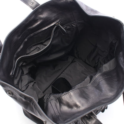 イントレチャート ハンドバッグ トートバッグ ラムスキン ブラック ボッテガヴェネタ バッグ BOTTEGA VENETA