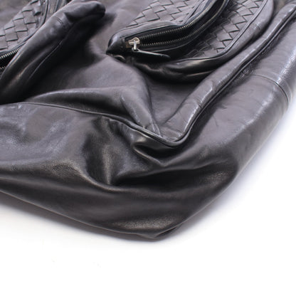 イントレチャート ハンドバッグ トートバッグ ラムスキン ブラック ボッテガヴェネタ バッグ BOTTEGA VENETA