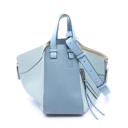 ハンモックバッグ スモール 2WAY ハンドバッグ レザー ライトブルー ブルーグレー ロエベ バッグ LOEWE
