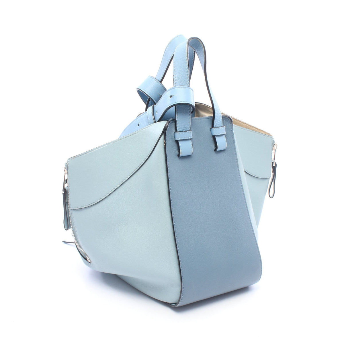 ハンモックバッグ スモール 2WAY ハンドバッグ レザー ライトブルー ブルーグレー ロエベ バッグ LOEWE