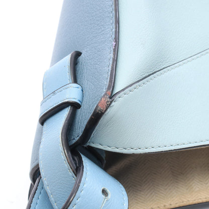 ハンモックバッグ スモール 2WAY ハンドバッグ レザー ライトブルー ブルーグレー ロエベ バッグ LOEWE