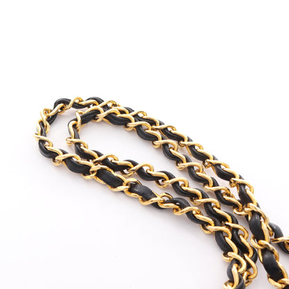 マトラッセ Wフラップ Wチェーンショルダーバッグ ラムスキン ブラック ゴールド金具 シャネル バッグ CHANEL