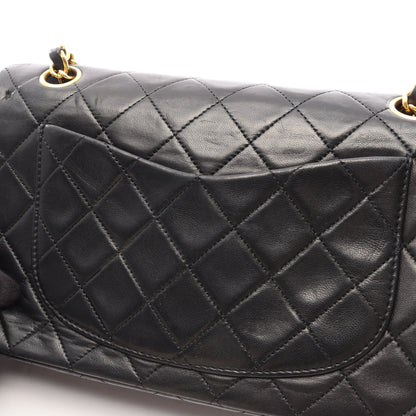 マトラッセ Wフラップ Wチェーンショルダーバッグ ラムスキン ブラック ゴールド金具 シャネル バッグ CHANEL