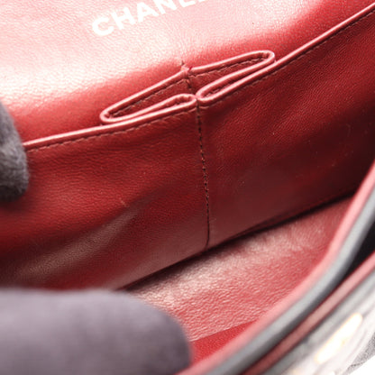 マトラッセ Wフラップ Wチェーンショルダーバッグ ラムスキン ブラック ゴールド金具 シャネル バッグ CHANEL