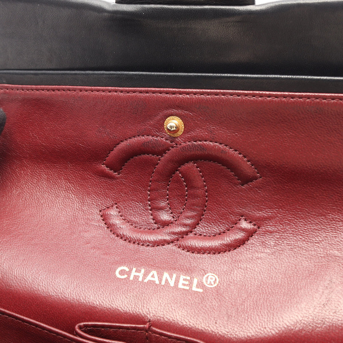 マトラッセ Wフラップ Wチェーンショルダーバッグ ラムスキン ブラック ゴールド金具 シャネル バッグ CHANEL