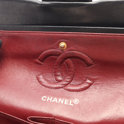 マトラッセ Wフラップ Wチェーンショルダーバッグ ラムスキン ブラック ゴールド金具 シャネル バッグ CHANEL