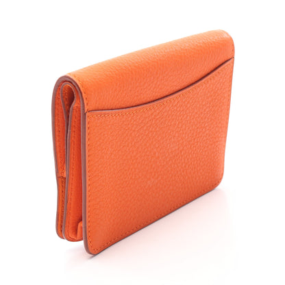 ドゴン カードケース 名刺入れ トリヨンクレマンス オレンジ ゴールド金具 □B刻印 エルメス 財布・小物 HERMES