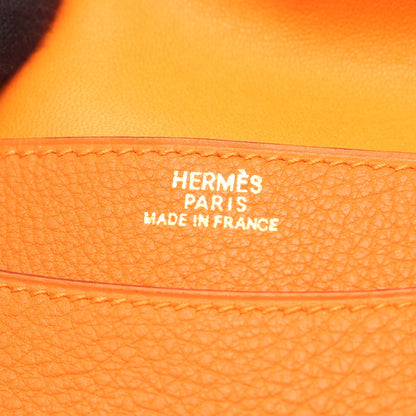 ドゴン カードケース 名刺入れ トリヨンクレマンス オレンジ ゴールド金具 □B刻印 エルメス 財布・小物 HERMES