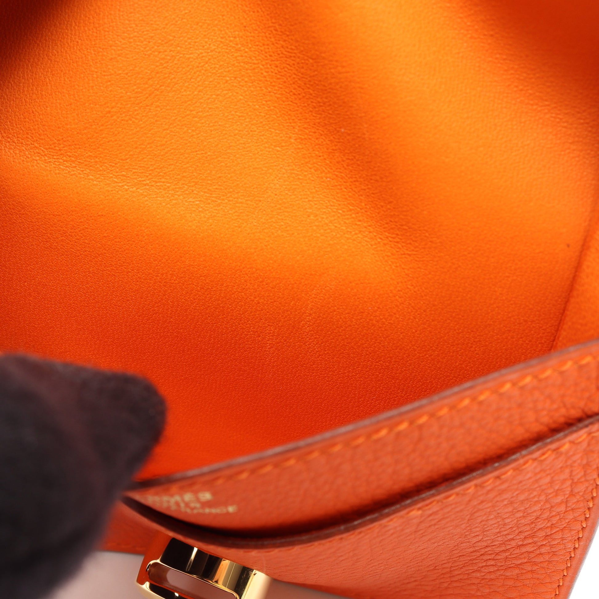 ドゴン カードケース 名刺入れ トリヨンクレマンス オレンジ ゴールド金具 □B刻印 エルメス 財布・小物 HERMES