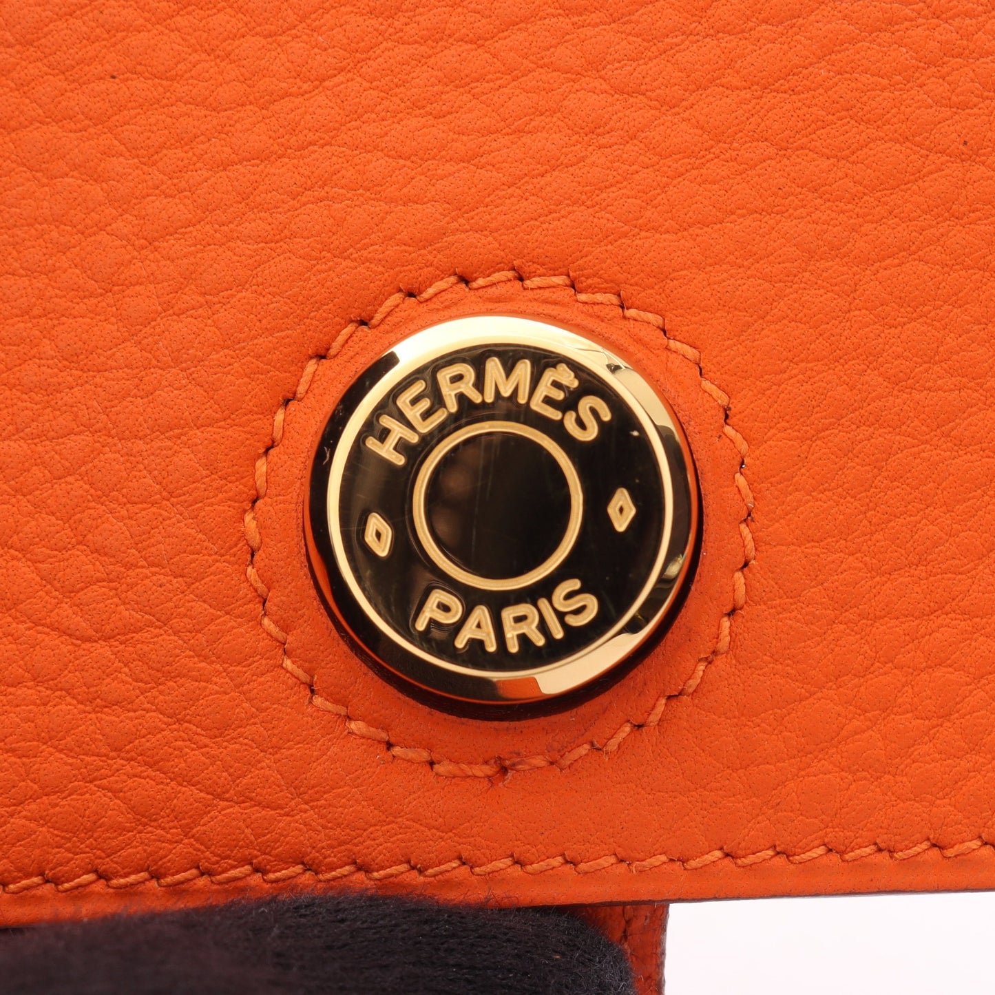 ドゴン カードケース 名刺入れ トリヨンクレマンス オレンジ ゴールド金具 □B刻印 エルメス 財布・小物 HERMES