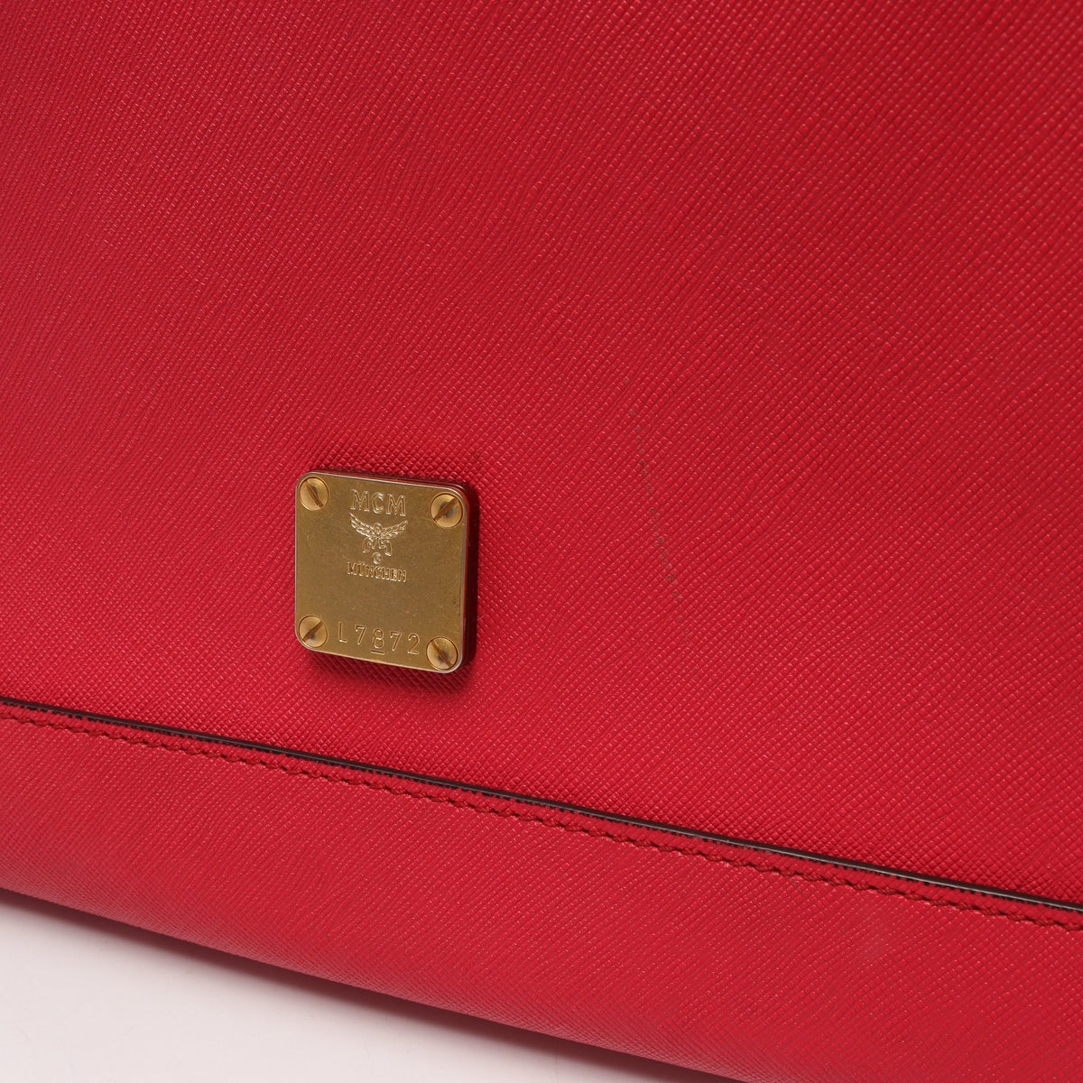 2WAY ハンドバッグ レザー ピンク グレーベージュ エムシーエム バッグ MCM