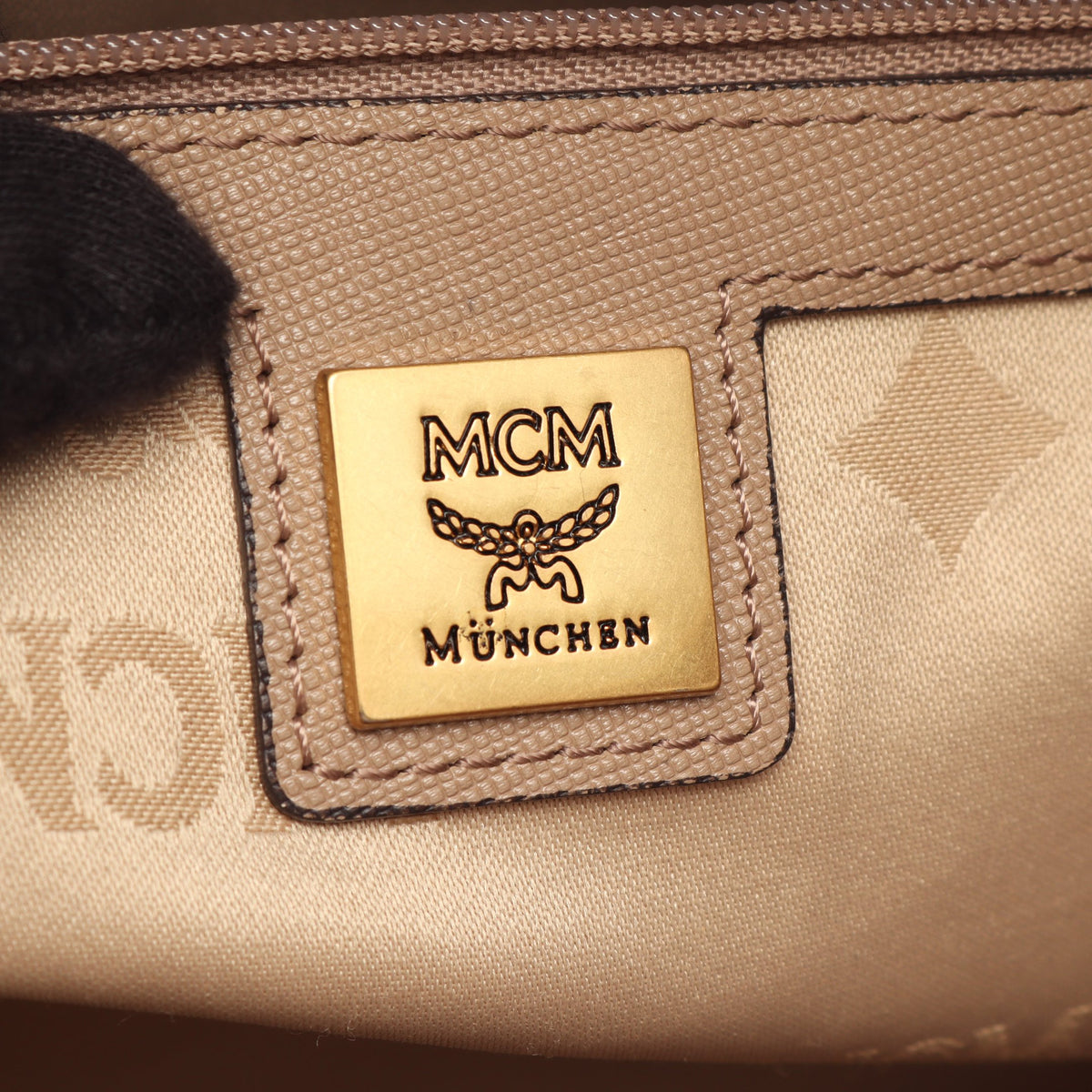 2WAY ハンドバッグ レザー ピンク グレーベージュ エムシーエム バッグ MCM