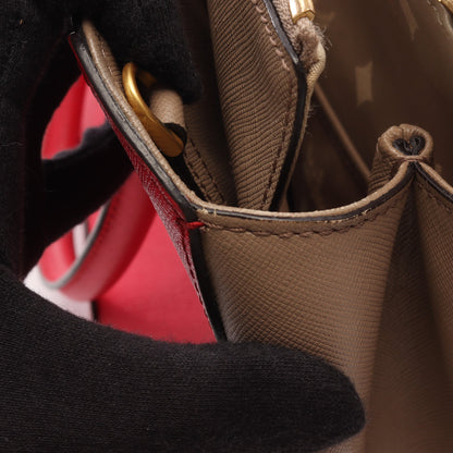 2WAY ハンドバッグ レザー ピンク グレーベージュ エムシーエム バッグ MCM