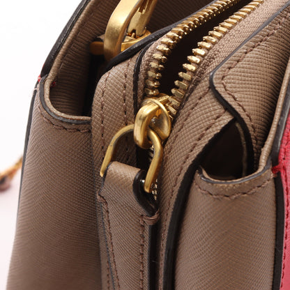 2WAY ハンドバッグ レザー ピンク グレーベージュ エムシーエム バッグ MCM