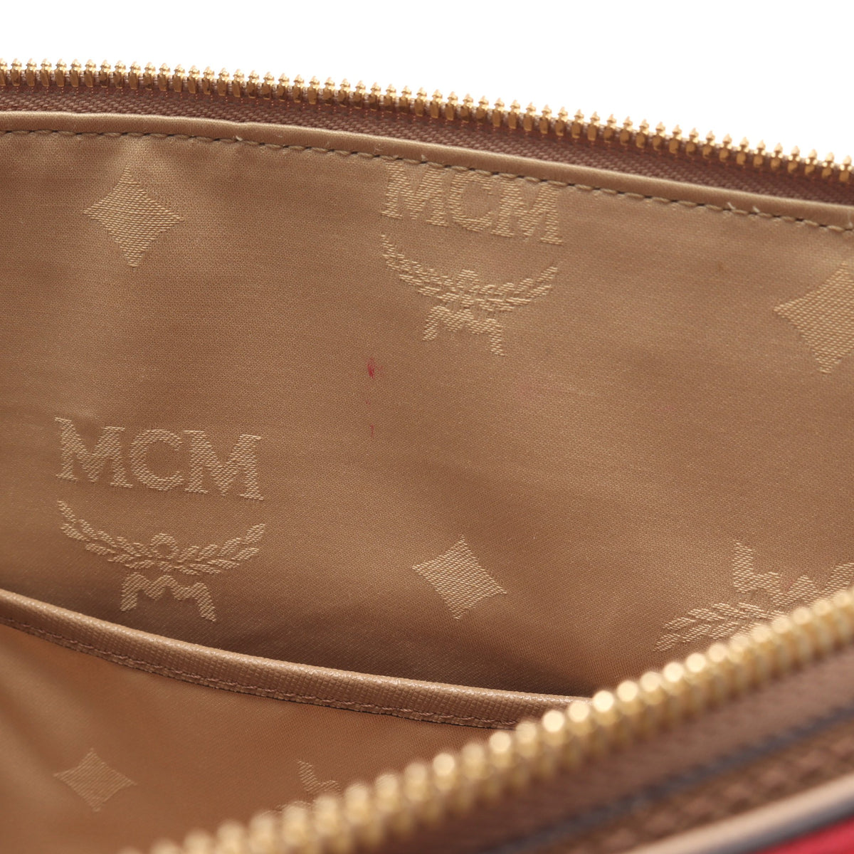 2WAY ハンドバッグ レザー ピンク グレーベージュ エムシーエム バッグ MCM