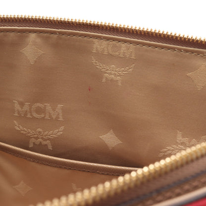 2WAY ハンドバッグ レザー ピンク グレーベージュ エムシーエム バッグ MCM