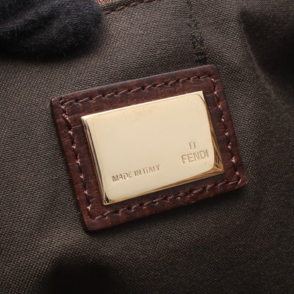 ズッキーノ ハンドバッグ トートバッグ キャンバス レザー ベージュ ブラウン フェンディ バッグ FENDI