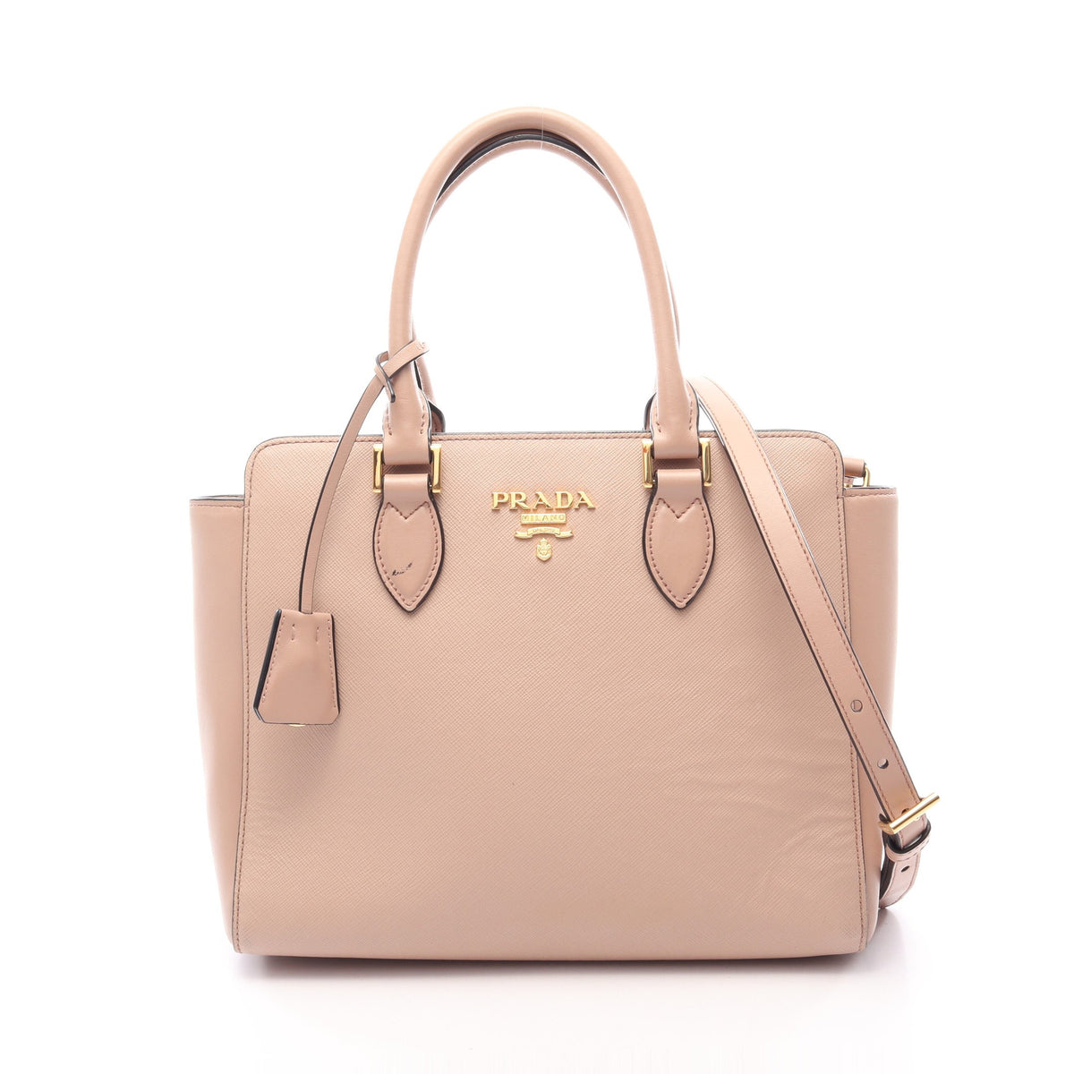 2WAY ハンドバッグ レザー ピンクベージュ プラダ バッグ PRADA