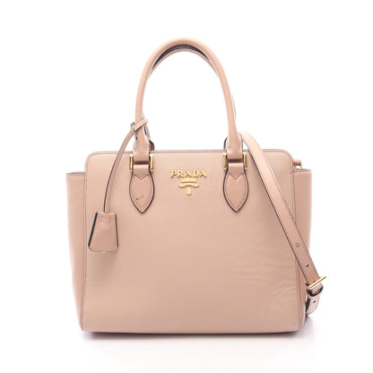 2WAY ハンドバッグ レザー ピンクベージュ プラダ バッグ PRADA