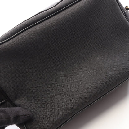 LOGO JACQUARD ロゴジャカード ショルダーバッグ キャンバス レザー ブラック プラダ バッグ PRADA