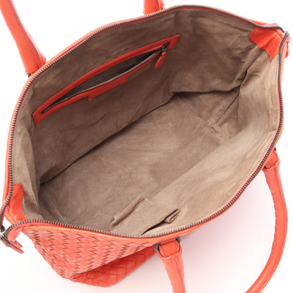 イントレチャート ハンドバッグ トートバッグ レザー オレンジ ボッテガヴェネタ バッグ BOTTEGA VENETA