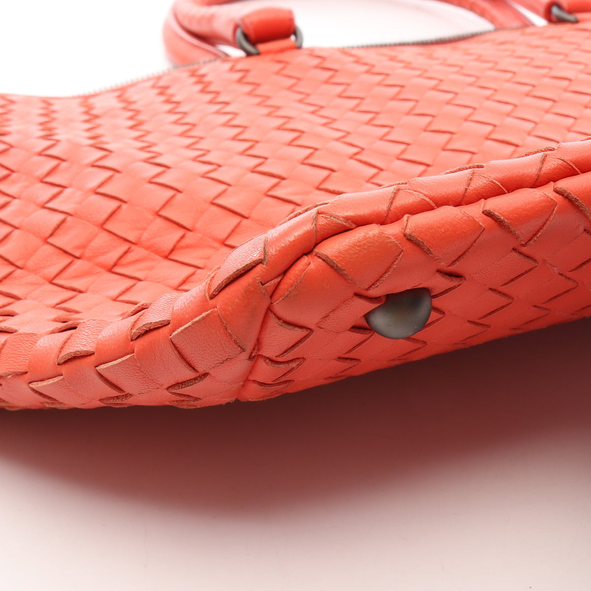 イントレチャート ハンドバッグ トートバッグ レザー オレンジ ボッテガヴェネタ バッグ BOTTEGA VENETA
