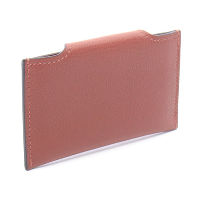イリアード ルージュアッシュ カードケース エバーカラー ダークブラウン シルバー金具 D刻印 エルメス 財布・小物 HERMES