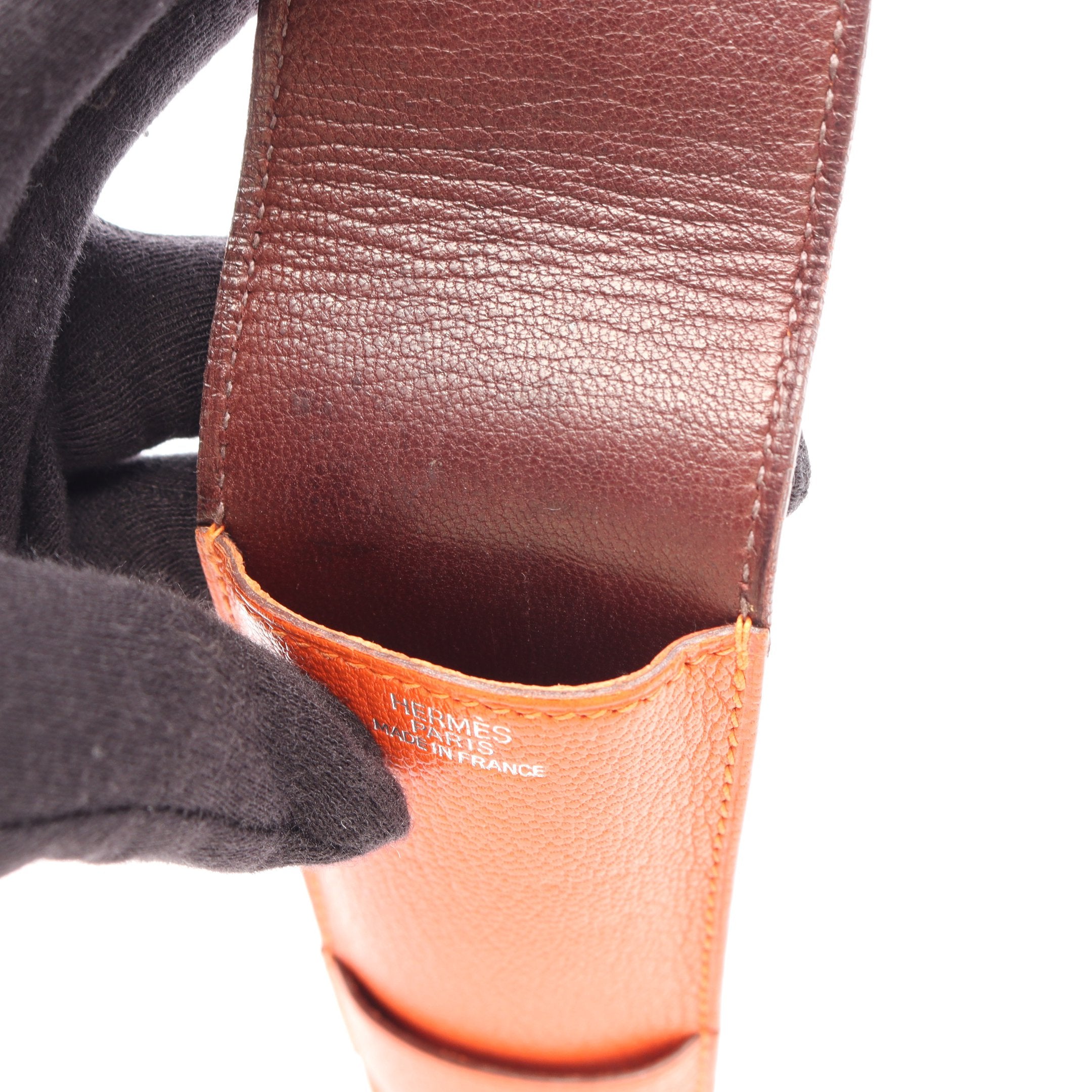 ヒューゴ ペンケース シェーブル オレンジ □G刻印 エルメス – RECLO