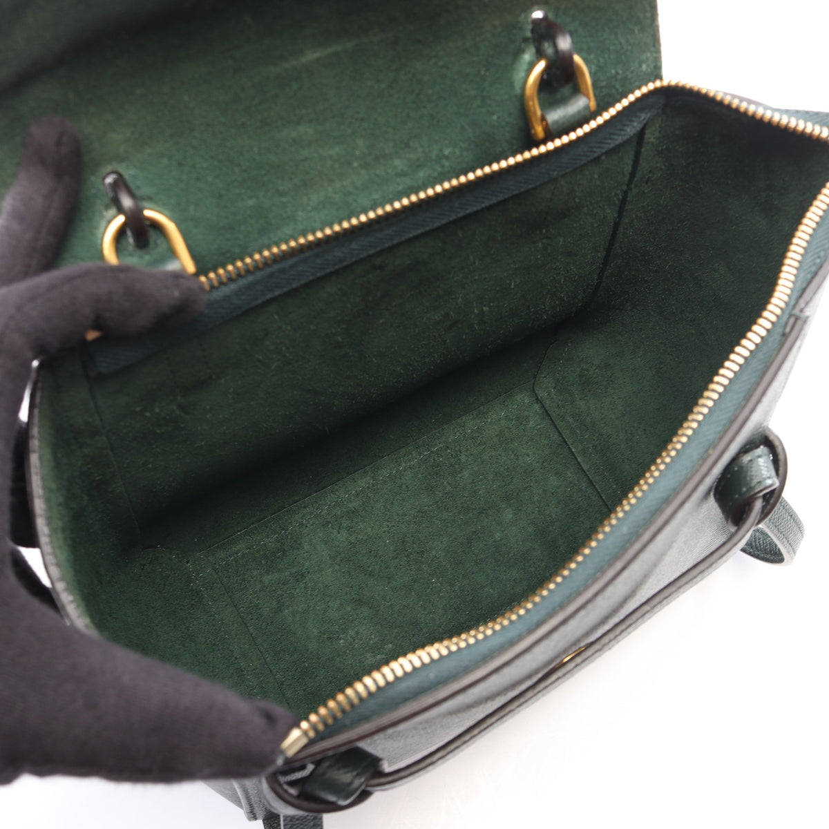 BELT BAG NANO ベルトバッグ ナノ 2WAY ハンドバッグ レザー ダークグリーン セリーヌ バッグ CELINE