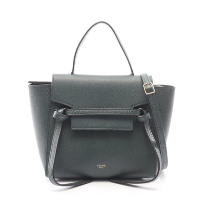 BELT BAG NANO ベルトバッグ ナノ 2WAY ハンドバッグ レザー ダークグリーン セリーヌ バッグ CELINE