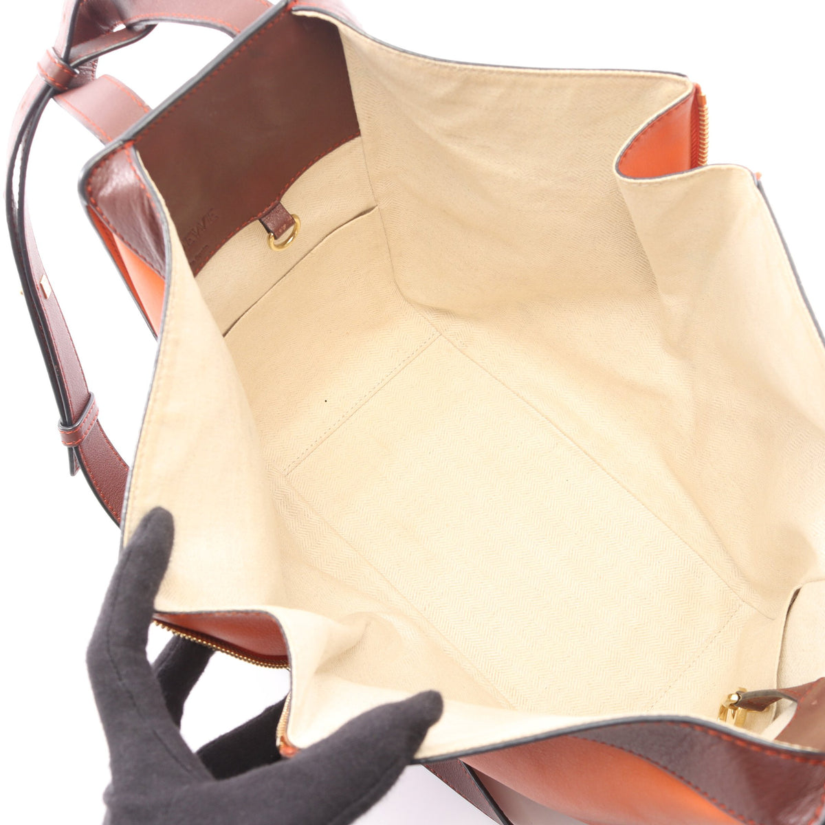 ハンモックバッグ スモール 2WAY ハンドバッグ レザー オレンジ ダークブラウン レッド ロエベ バッグ LOEWE