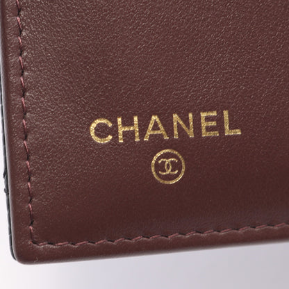 マトラッセ 三つ折り財布 キャビアスキン ブラック ゴールド金具 シャネル 財布・小物 CHANEL