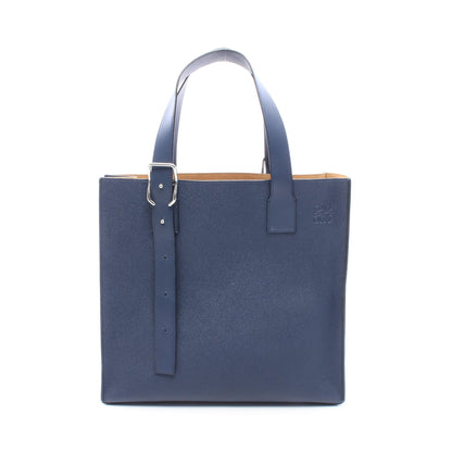 バックルホリゾンタル アナグラム ショルダーバッグ トートバッグ レザー ネイビー ロエベ バッグ LOEWE