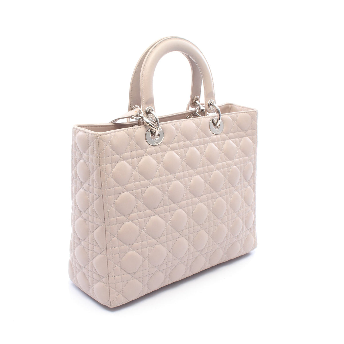 レディディオール ラージ 2WAY ハンドバッグ レザー ライトベージュ クリスチャンディオール バッグ Christian Dior