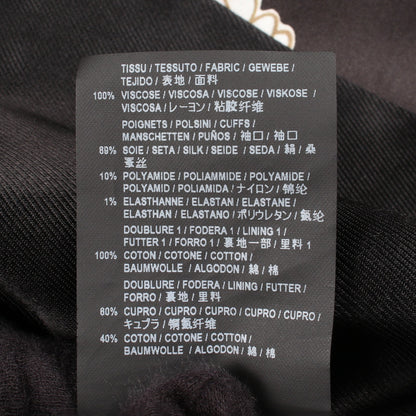 LOVE テディジャケット 花柄 ジップアップ ブルゾン レーヨン ブラック マルチカラー サンローランパリ アウター SAINT LAURENT PARIS