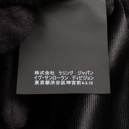 LOVE テディジャケット 花柄 ジップアップ ブルゾン レーヨン ブラック マルチカラー サンローランパリ アウター SAINT LAURENT PARIS