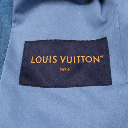 ダブルブレスト ピークドラペル デニム テーラードジャケット リヨセル ライトブルー 24AW ルイヴィトン アウター LOUIS VUITTON